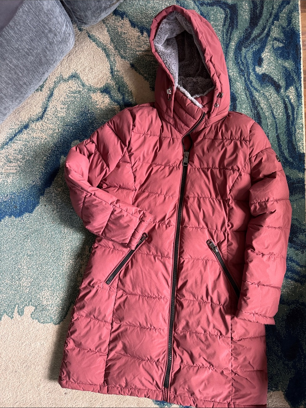 Andrew Marc Women's Hooded Quilted Winter Coat, Medium